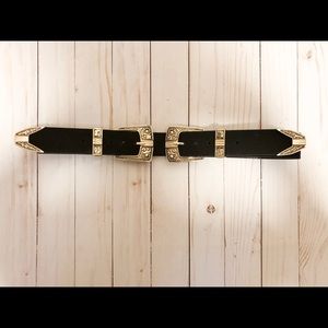 BOOHOO• Double buckle waist belt